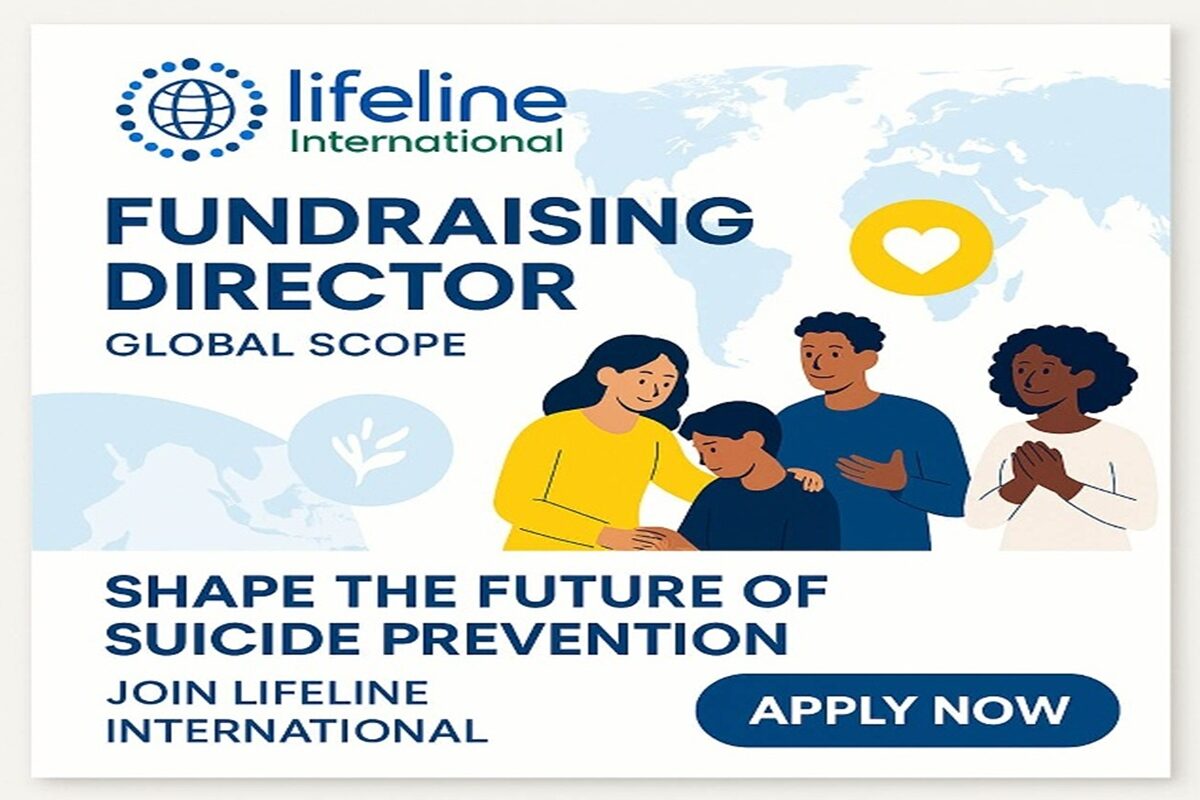 APPLY NOW! Fundraising Director – Shape the Future of Global Suicide Prevention. image